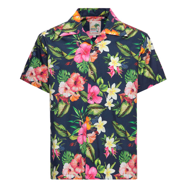 King Kerosin Tropcial flowers hawaii shirt
