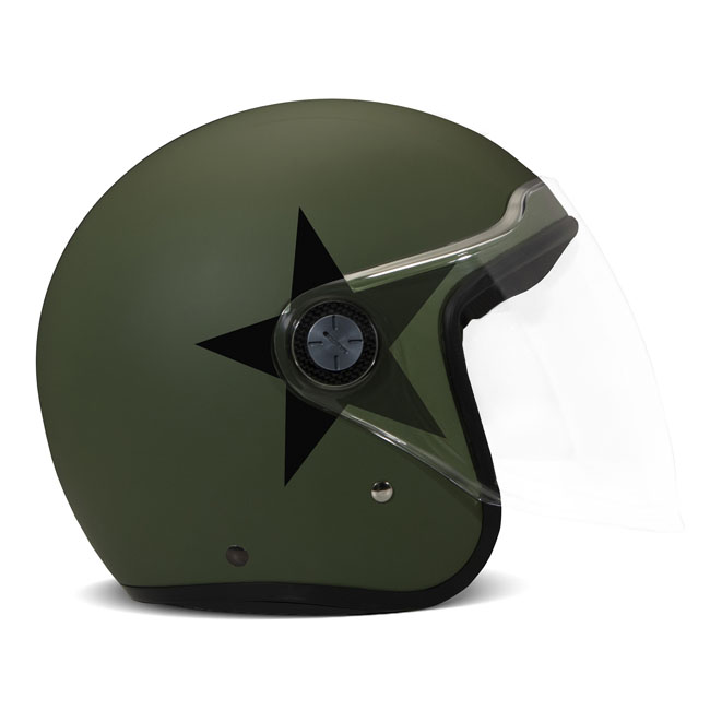 DMD P1 Jet helmet Star Green