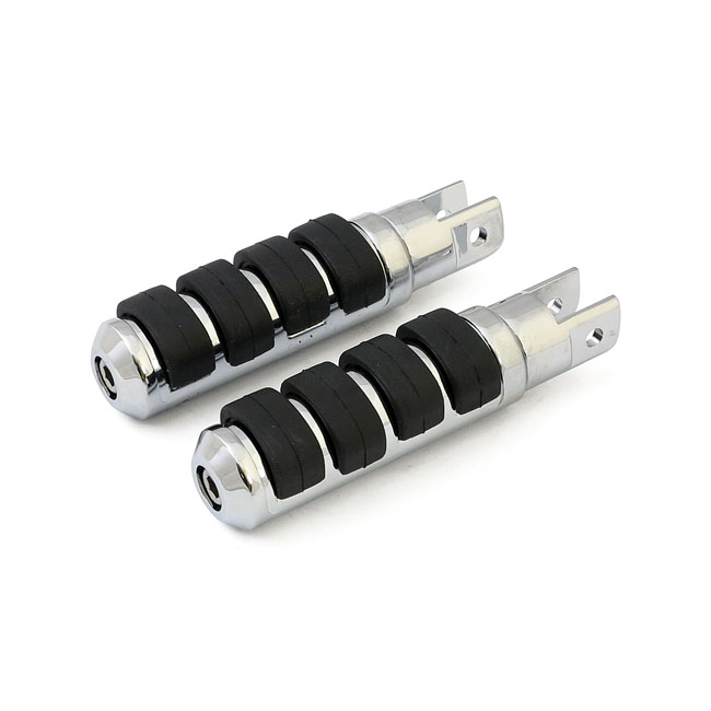 Comfort foot pegs. Small diameter. Chrome
