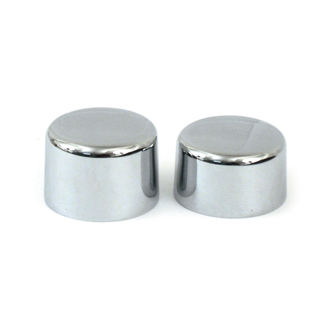 Front axle nut cap kit. Chrome