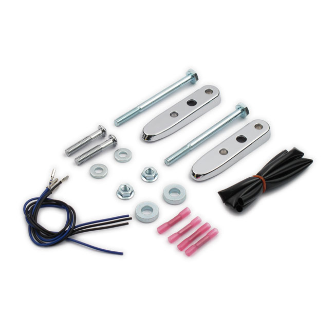 Rear turn signal relocation kit. Chrome