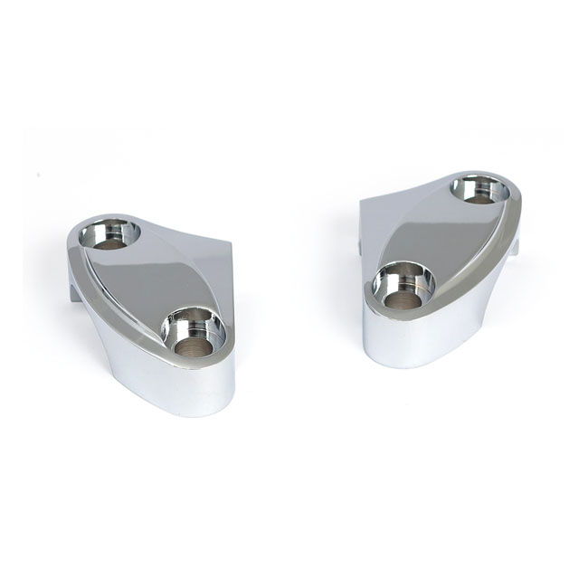 Handlebar top clamp set. Chrome