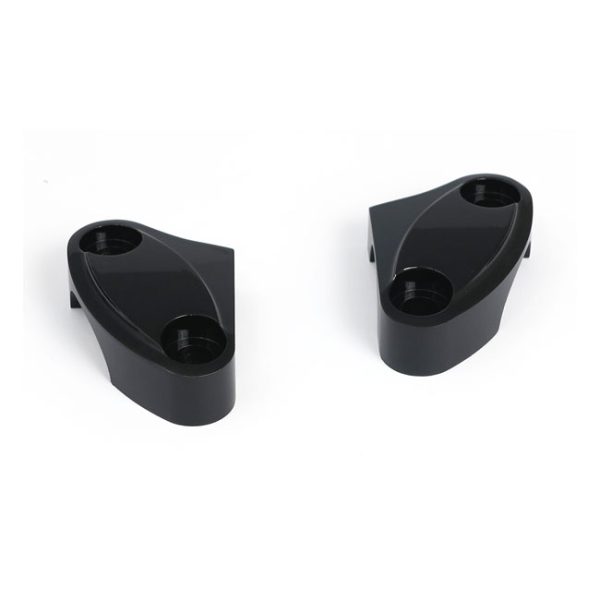 Handlebar top clamp set. Black