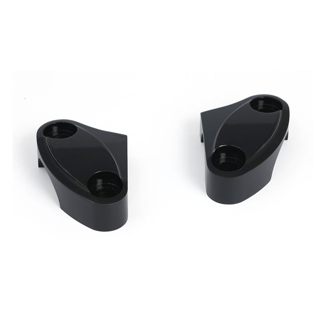Handlebar top clamp set. Black