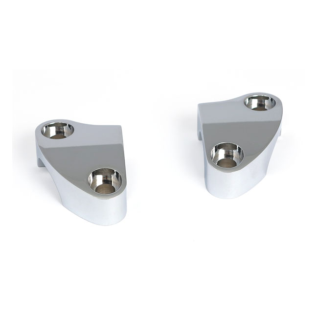 Handlebar top clamp set. Chrome