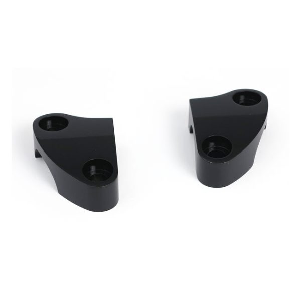 Handlebar top clamp set. Black