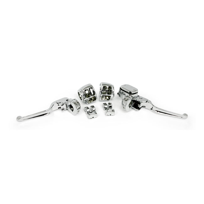 Handlebar control kit chrome 9/16" bore