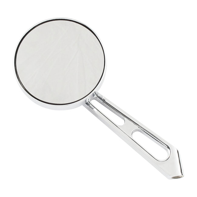 Mini-round aluminum mirror. Chrome