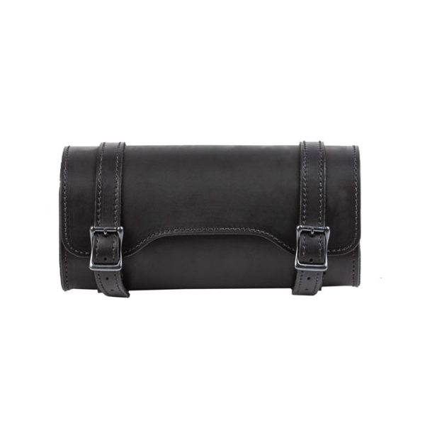 Ledrie 'square' leather tool bag black