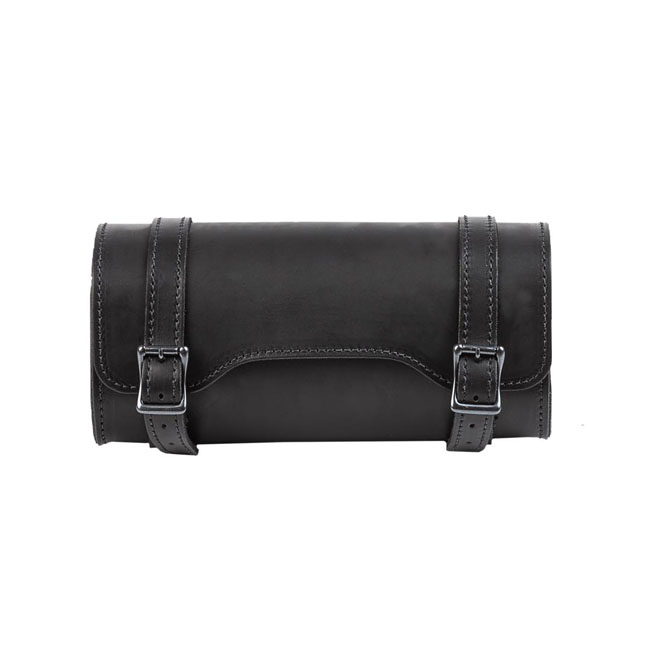 Ledrie 'square' leather tool bag black