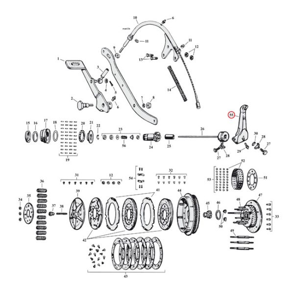 Clutch release lever