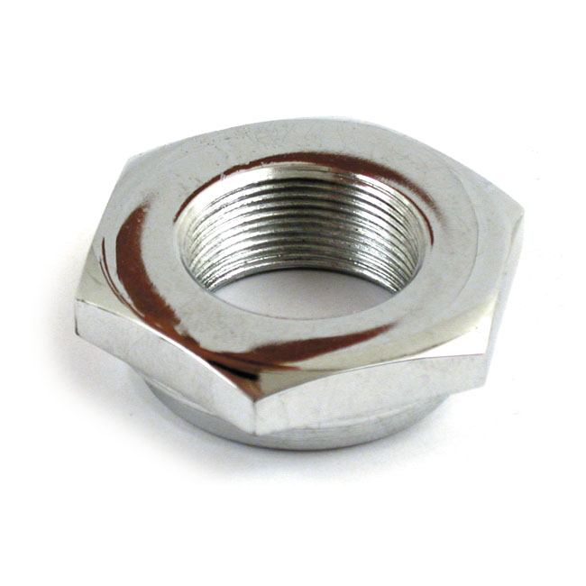Springer fork stem nut. Chrome