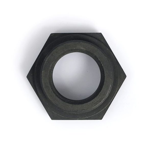 Springer fork stem nut. Black