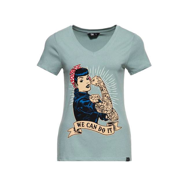 Queen Kerosin We Can Do It t-shirt smoke green