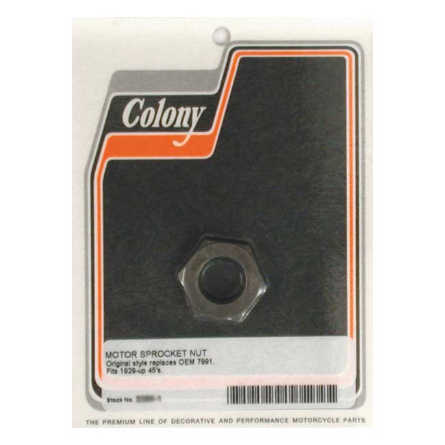 Colony motor sprocket nut