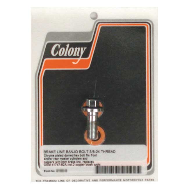 Colony banjo bolts