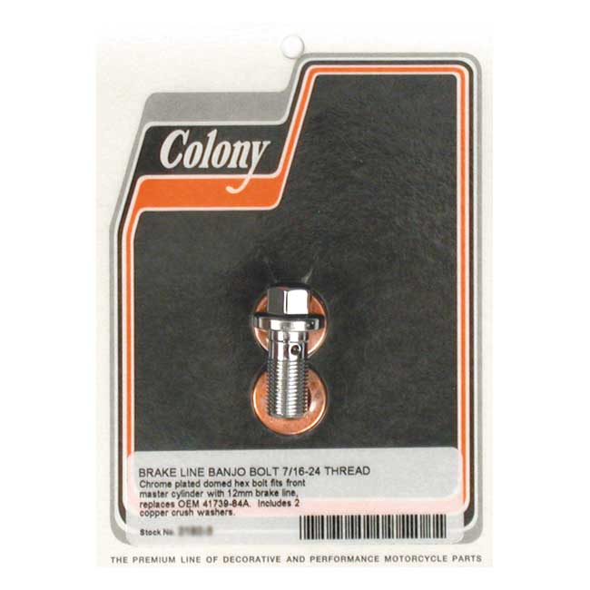 Colony banjo bolts