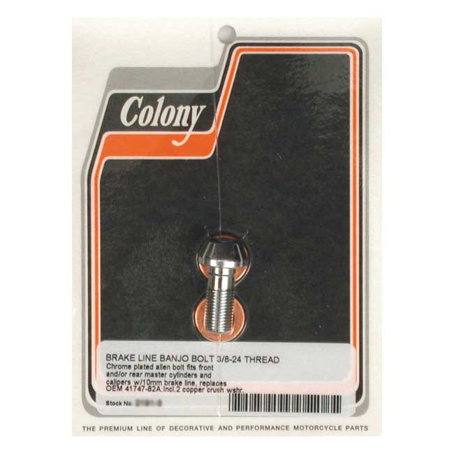 Colony banjo bolts