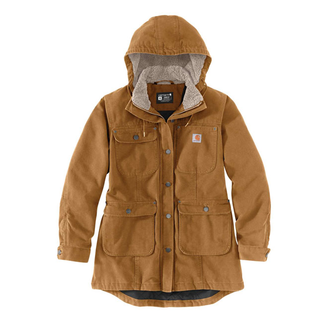 Carhartt Loose Fit Weathered Duck coat women carhartt® brown