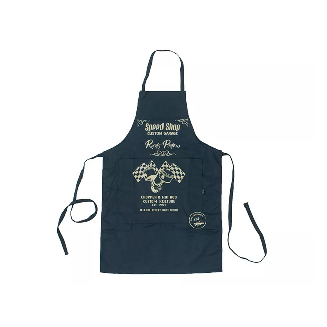 Rusty Pistons Besso apron blue