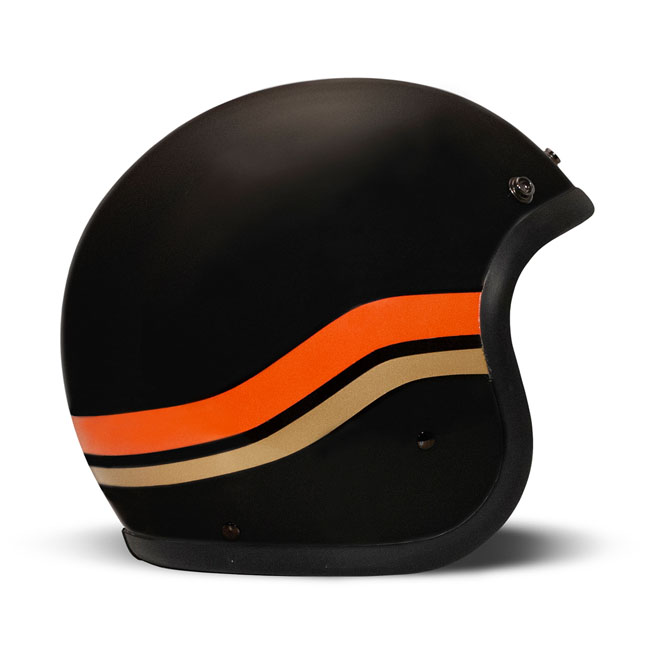 *10 WORKING DAYS EXTRA TRANSIT TIME* DMD Retro helmet Matt Black Sunset