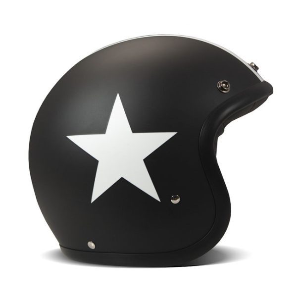 *10 WORKING DAYS EXTRA TRANSIT TIME* DMD Retro helmet Star Matte Black