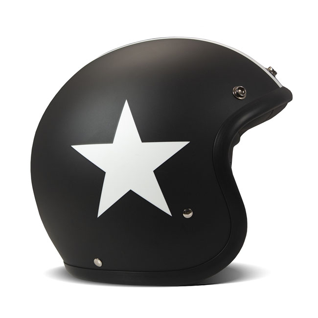*10 WORKING DAYS EXTRA TRANSIT TIME* DMD Retro helmet Star Matte Black