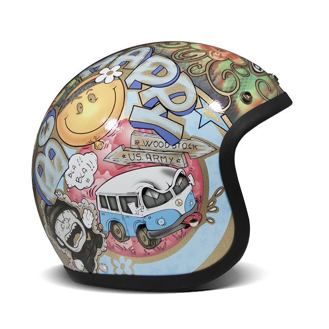 *10 WORKING DAYS EXTRA TRANSIT TIME* DMD Retro helmet Woodstock