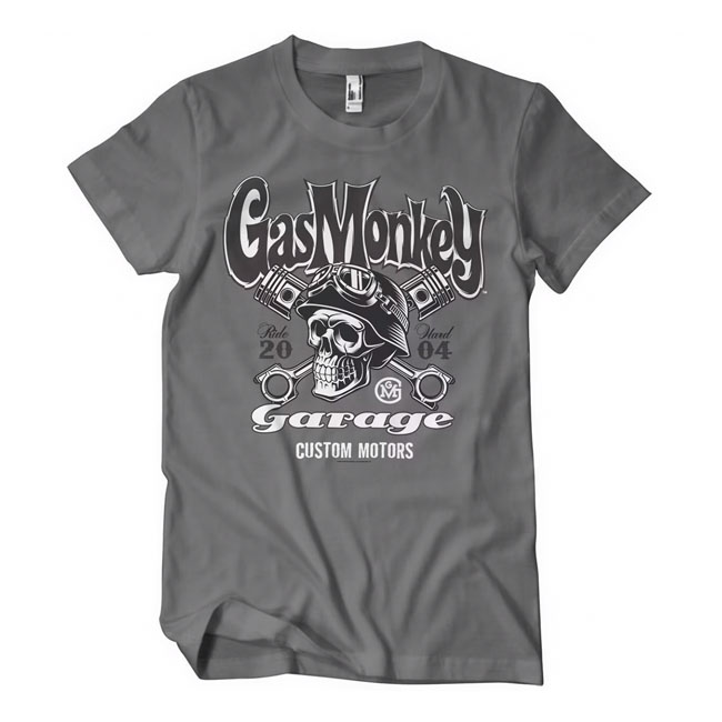 GMG Custom motors skull t-shirt dark grey