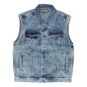 MCS MCS denim vest stonewashed blue