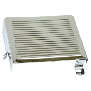 MCS Battery side cover, ribbed. Chrome