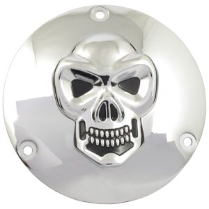 MCS Skull derby cover 5-hole. Chrome