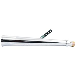 MCS Sei megaphone upswept left universal muffler 24" long chrome