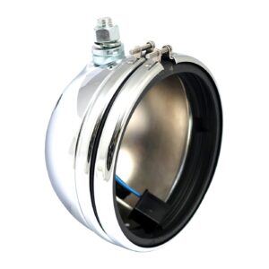 MCS OEM style 5-3/4" FX, FXR, XL headlamp shell only. Chrome