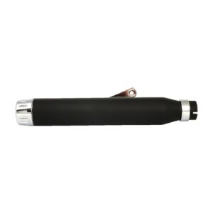 Highway Hawk Rage universal muffler 17" long black with chrome end cap