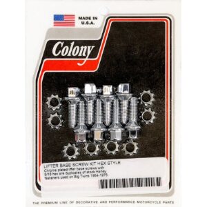 Colony Colony, tappet block mount kit. OEM style, chrome