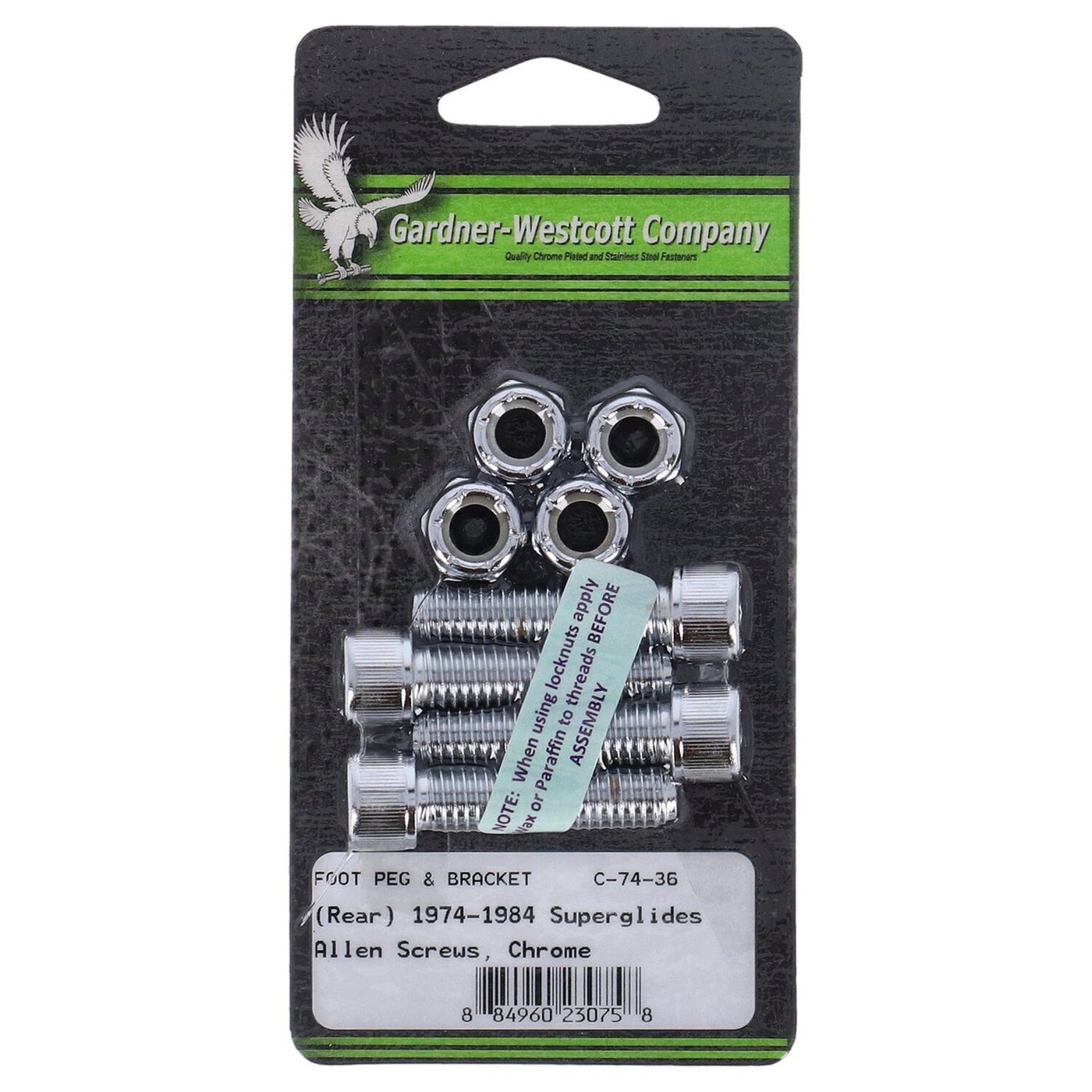 Gardner-Westcott Gardner-Westcott, foot peg & bracket mount kit. Rear. Chrome