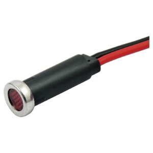 MCS Custom 5/16" LED indicator light. Red lens