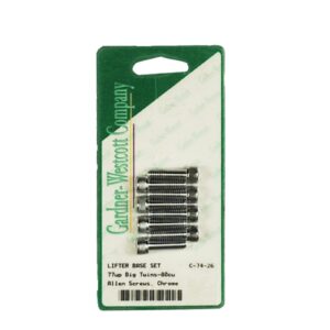 Gardner-Westcott GW, tappet block mount kit. Allenhead, chrome