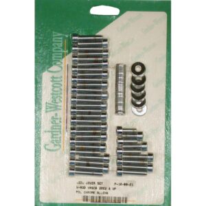 Gardner-Westcott V-Rod side cover set. pol. chr allen