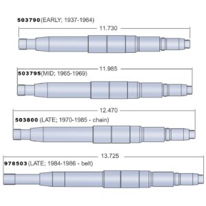 Andrews Andrews, 4-speed transmission mainshaft