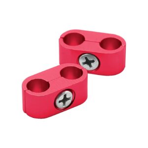MCS 8mm spark plug wire separator. Smooth, red