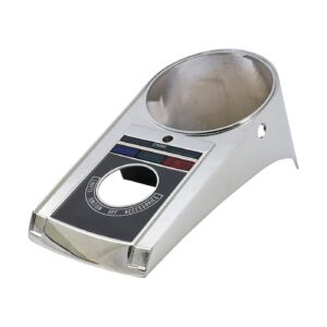 MCS Die-cast aluminum dash cover, 68-90 style. Chrome