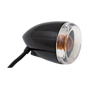 MCS Late-style turn signal assembly. Front. Gloss black