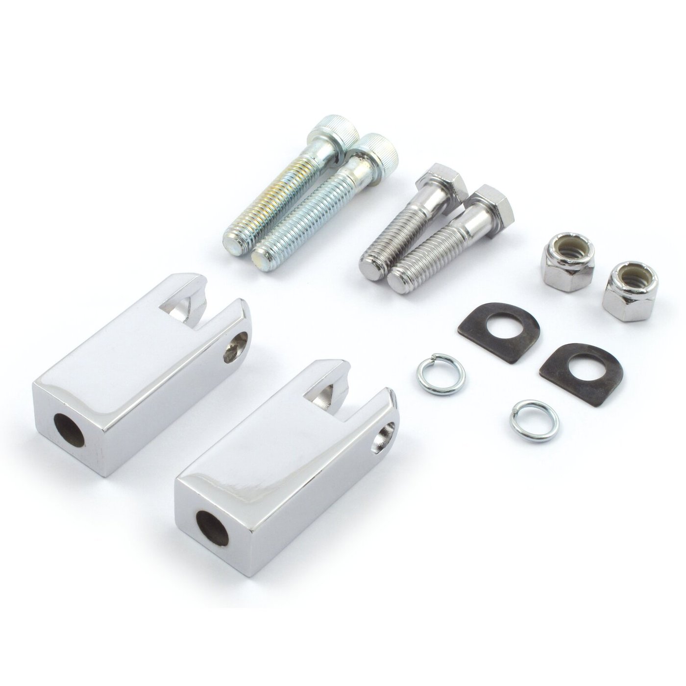 MCS OEM style XL passenger peg brackets. Chrome
