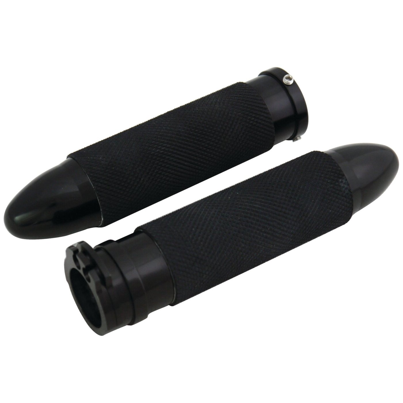 MCS Handlebar grip set, Bullet. Black
