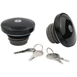 MCS Gas cap set with lock, black