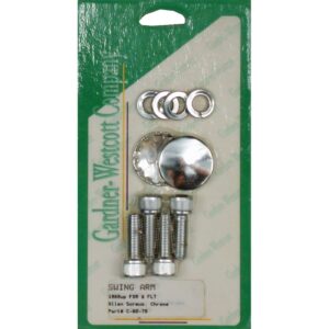 Gardner-Westcott Allen bolt set, swingarm pivot covers. Chrome