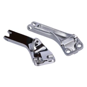 MCS Dyna passenger foot peg mount bracket kit. Chrome