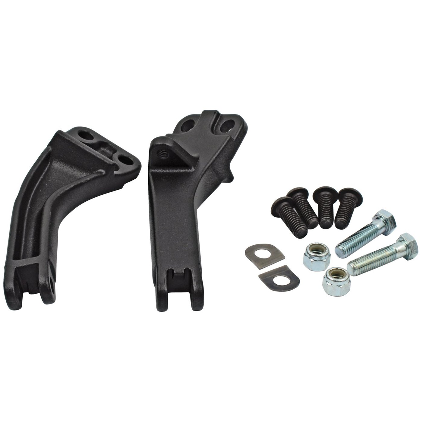 MCS Dyna passenger foot peg mount bracket kit. Black